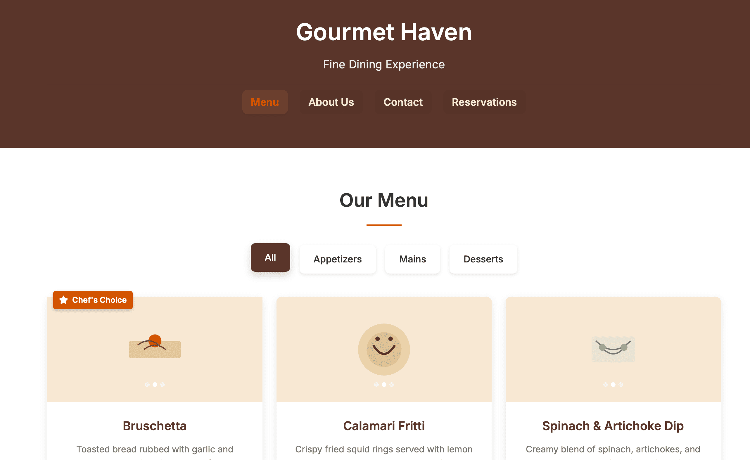 Restaurant Website